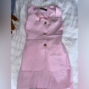 Pink vest and skirt set